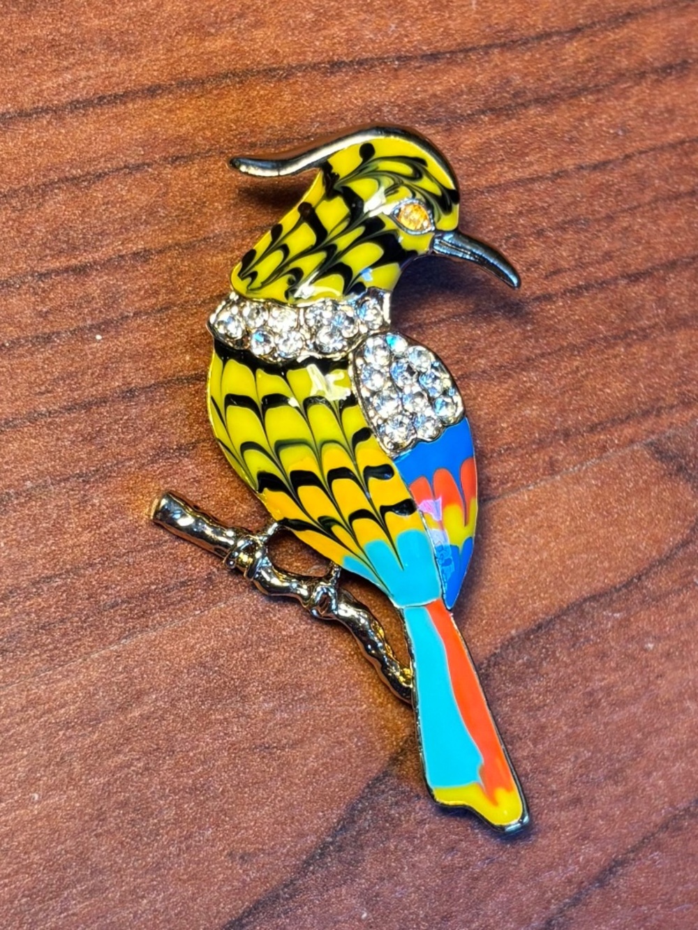 Colorful Bird Brooch - Picture 3 of 4